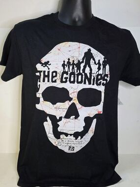 The Goonies Black Graphic Skull Tee - Men Small